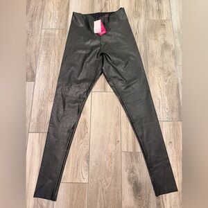 Commando NWT Perfect Control Black Faux Leather Leggings Shapewear SLG06 Size -L